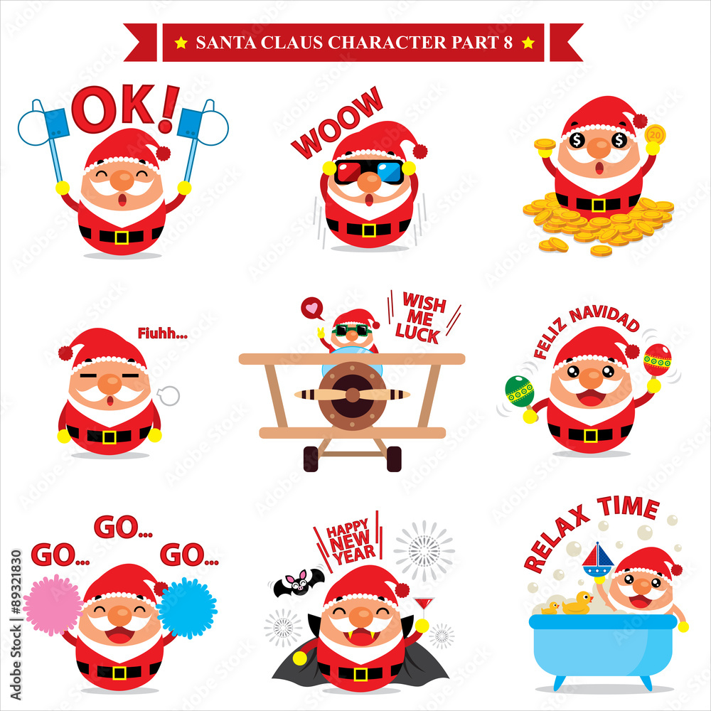 Santa Claus character sets Santa Claus character sets