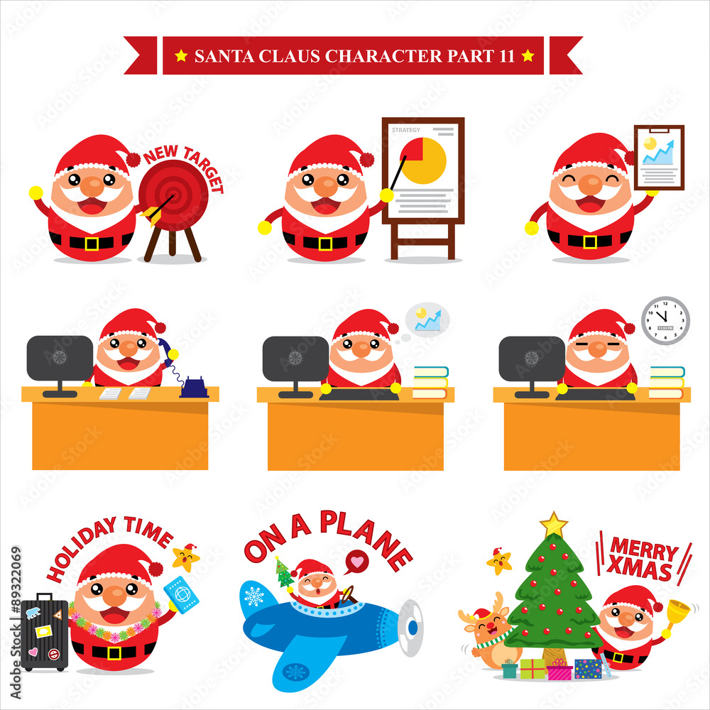 Santa Claus character sets Santa Claus character sets