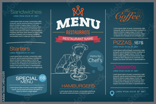 menu restaurant template.