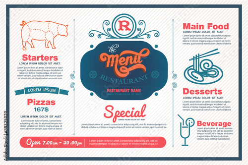 menu restaurant template.