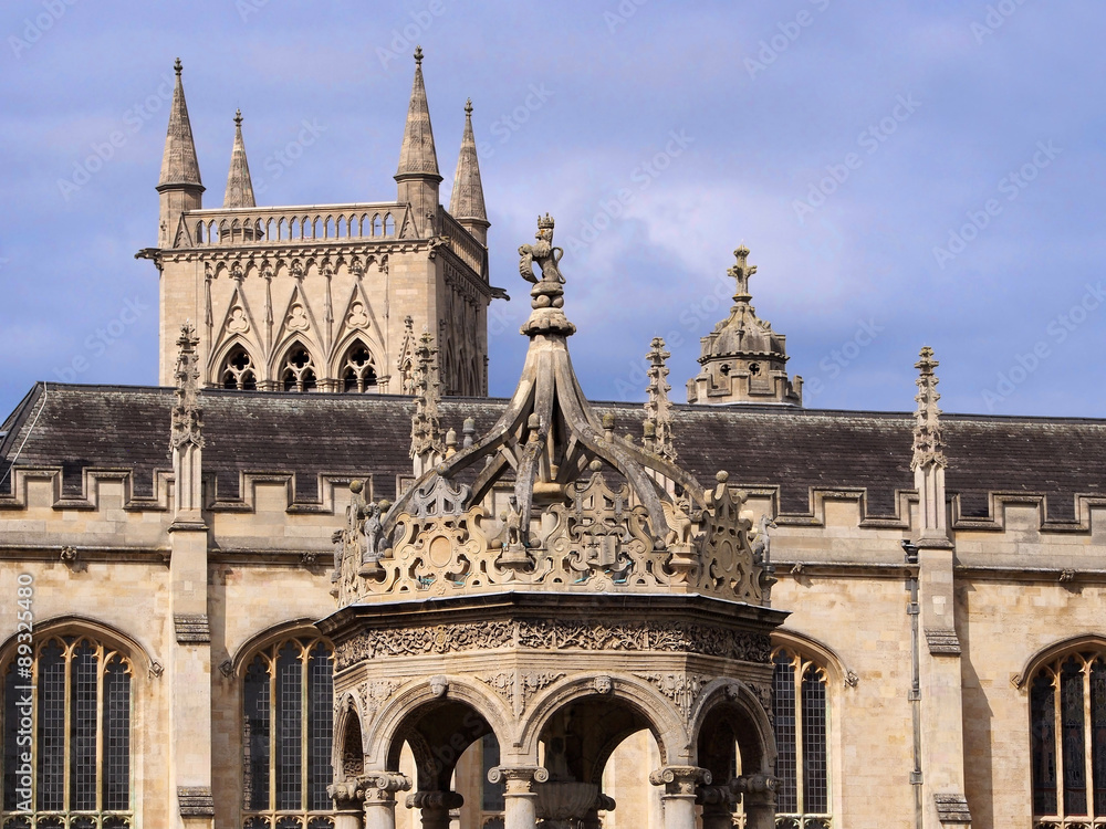 Cambridge University, details of gothic architecture