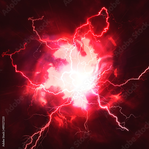 High voltage strike, abstract technology and science backgrounds