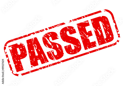 Passed red stamp text
