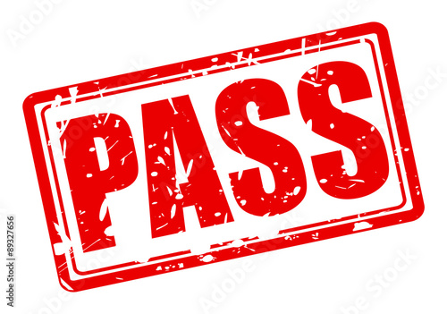 Pass red stamp text