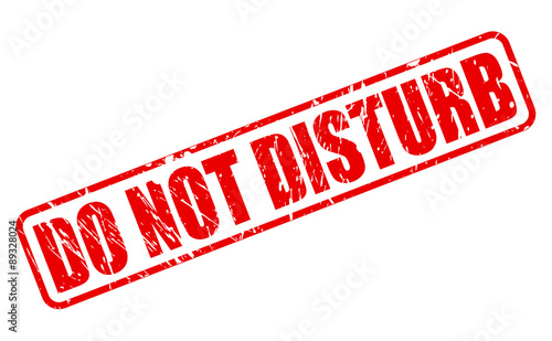 Do not disturb red stamp text
