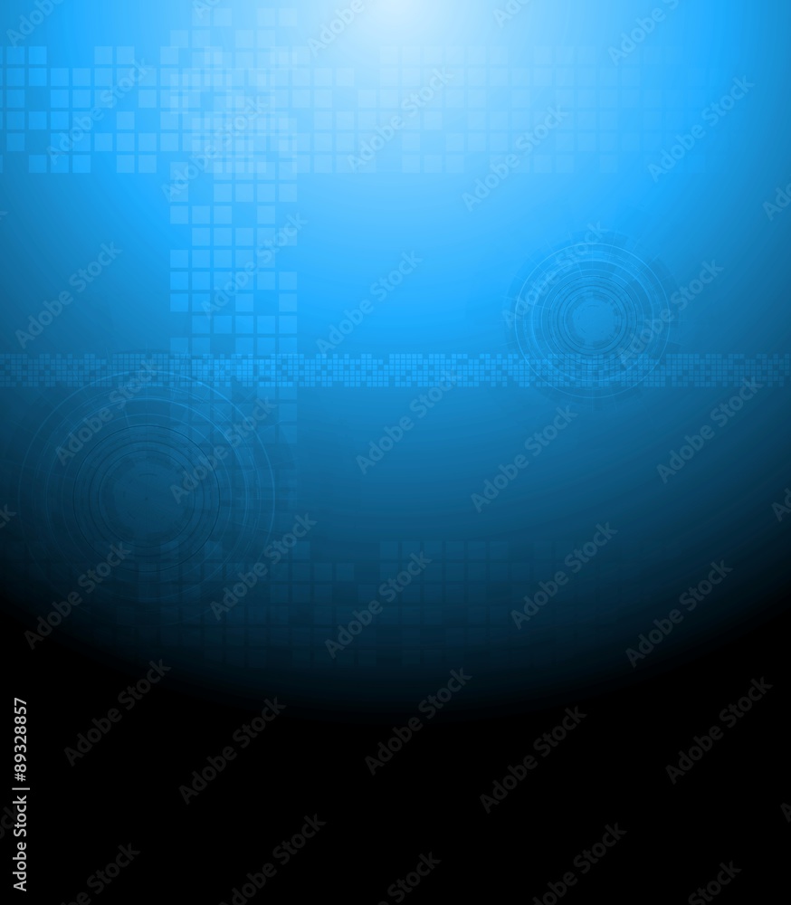 Obraz premium Dark blue tech vector background
