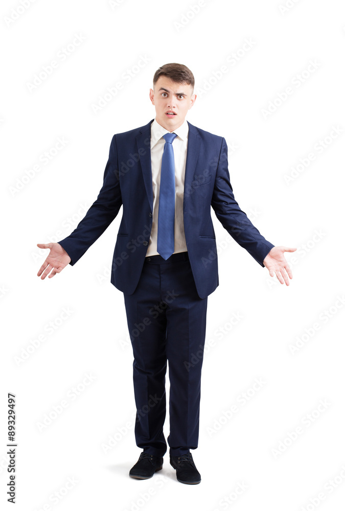Young businessman isolated on white background Young businessman isolated on white background