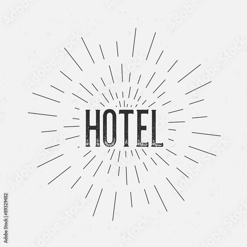 Abstract Creative concept vector design layout with text - hotel