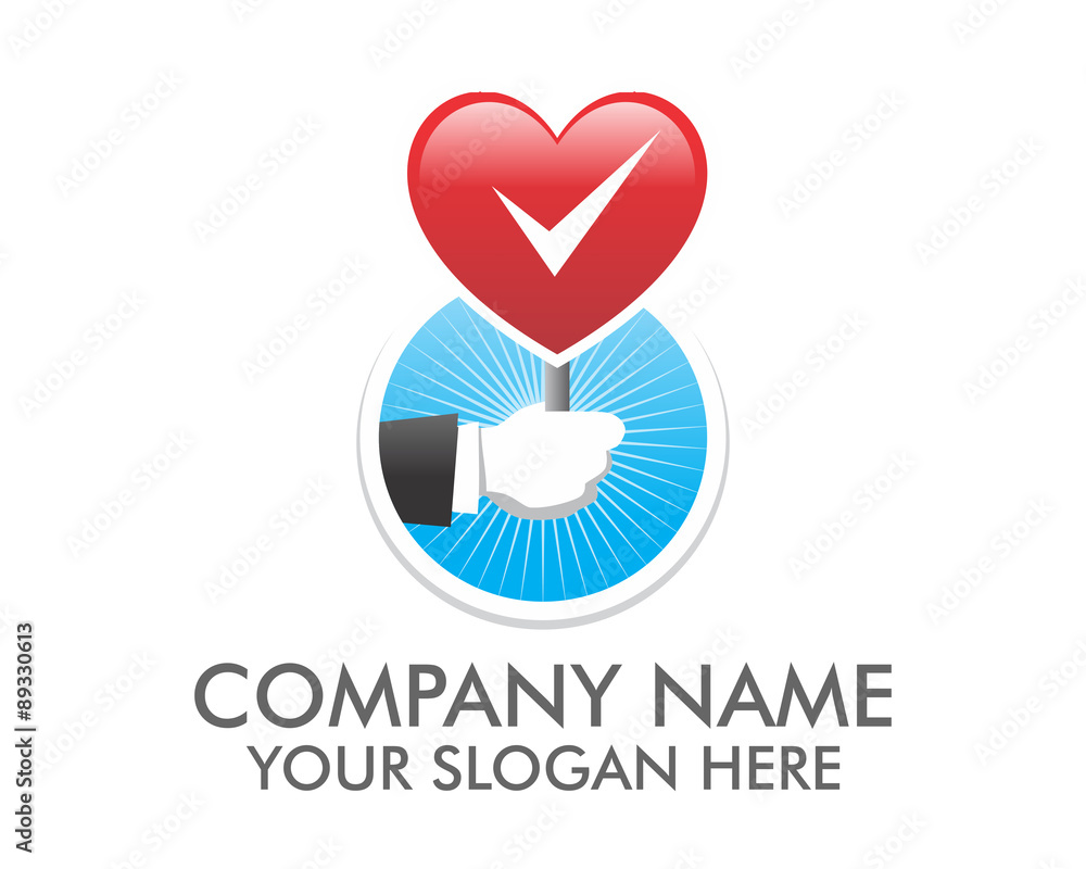 Obraz premium love heart check