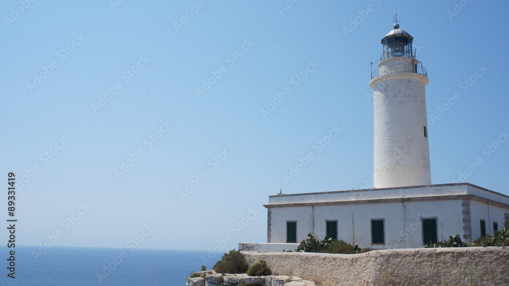 La mola lighthouse in Formentera (Balearic Islands, Spain)