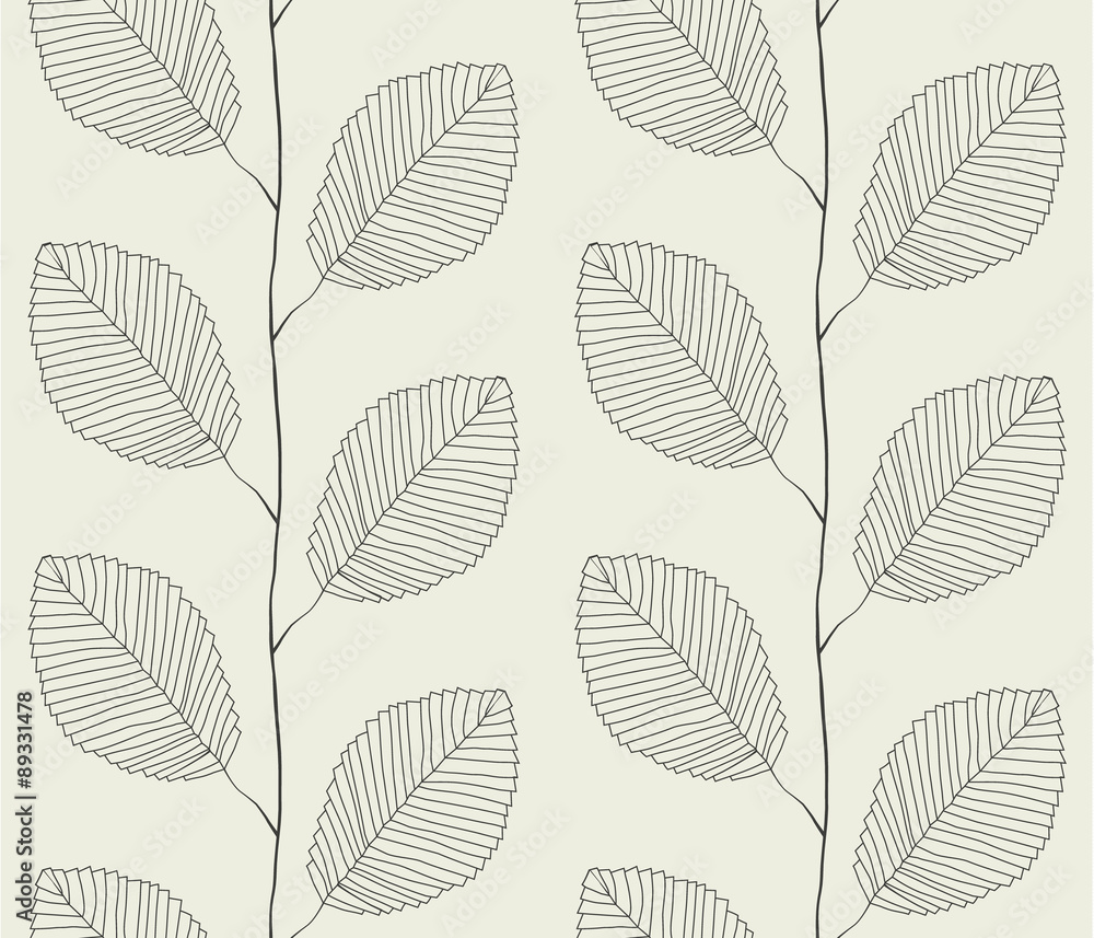 Seamless pattern from leaves