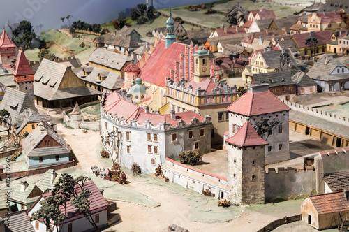 Model of Wieliczka city center a few centuries ago. #89332265