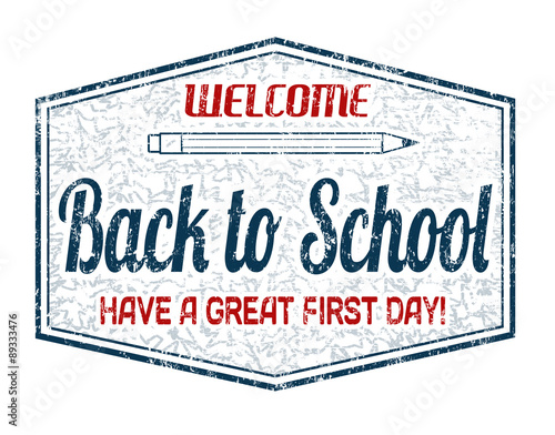 Back to school stamp