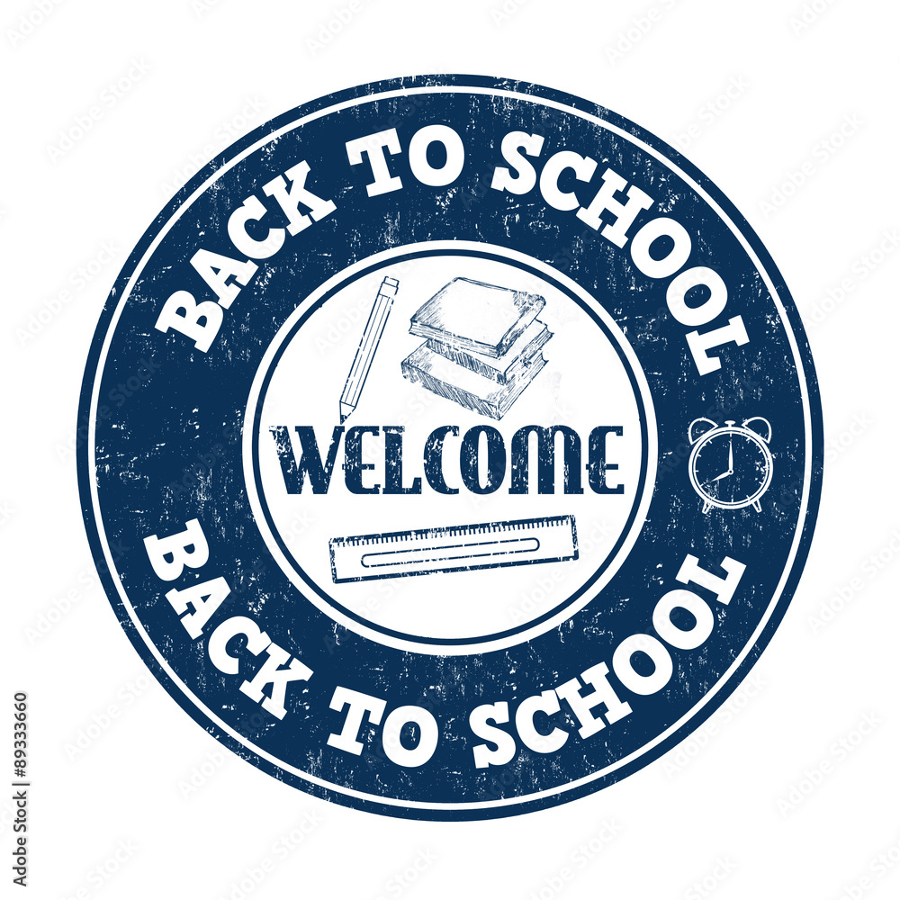 Fototapeta premium Back to school stamp
