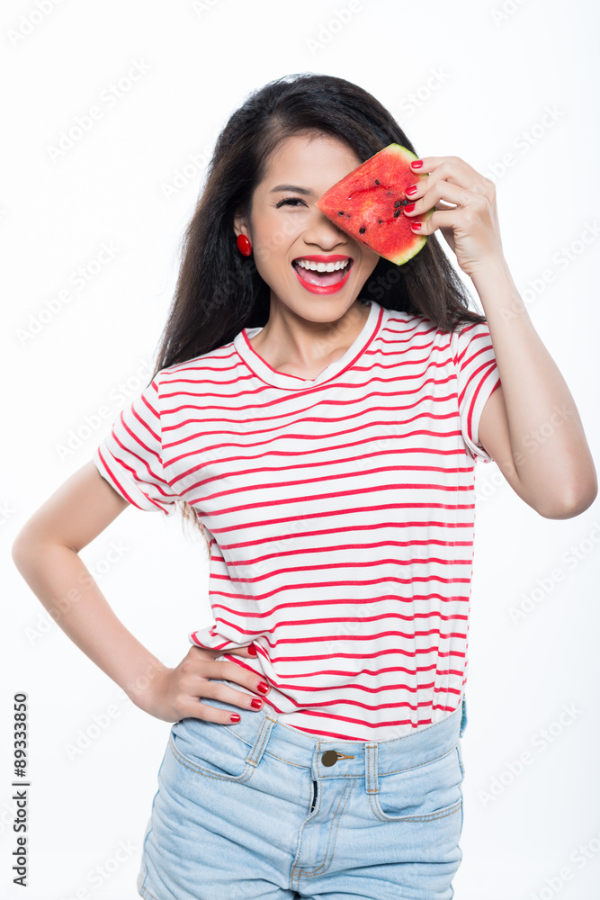 Cheerful young woman Cheerful young woman