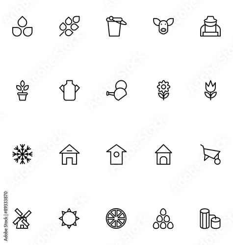 Agriculture Line Vector Icons 1
