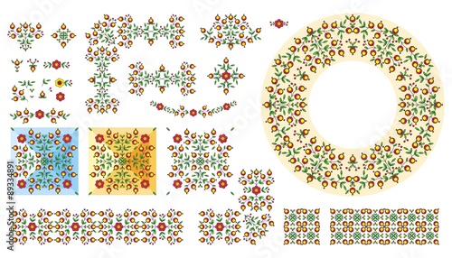 Floral vector illustration set