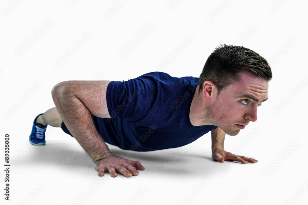 A fit man doing push ups A fit man doing push ups