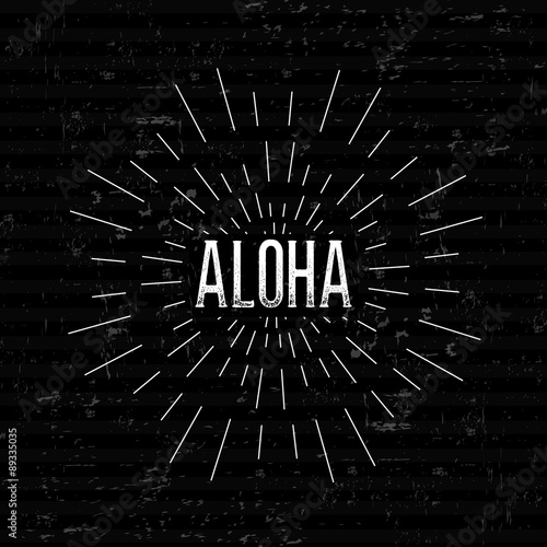 Abstract Creative concept vector design layout with text - aloha
