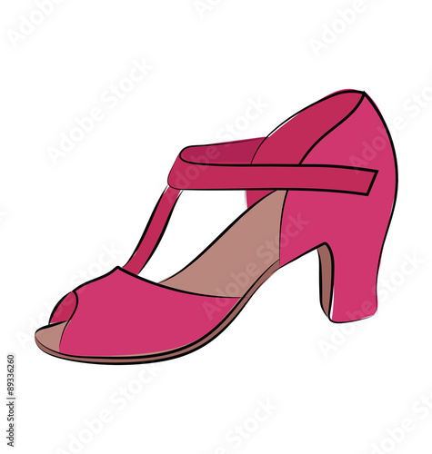 Pumps Sandal Colored Vector Icon
