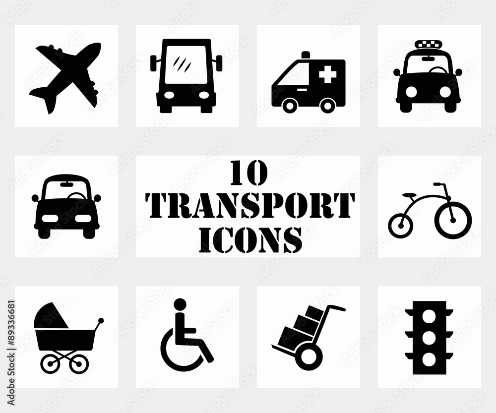 Transportation icons ( set of 10 icon ) Transportation icons ( set of 10 icon )