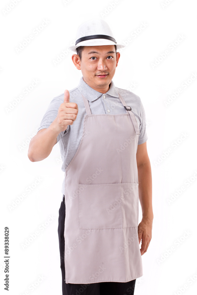 worker, employer with thumb up hand gesture worker, employer with thumb up hand gesture