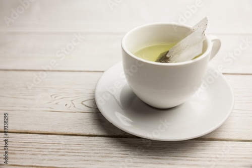 Cup of herbal tea on table © WavebreakmediaMicro