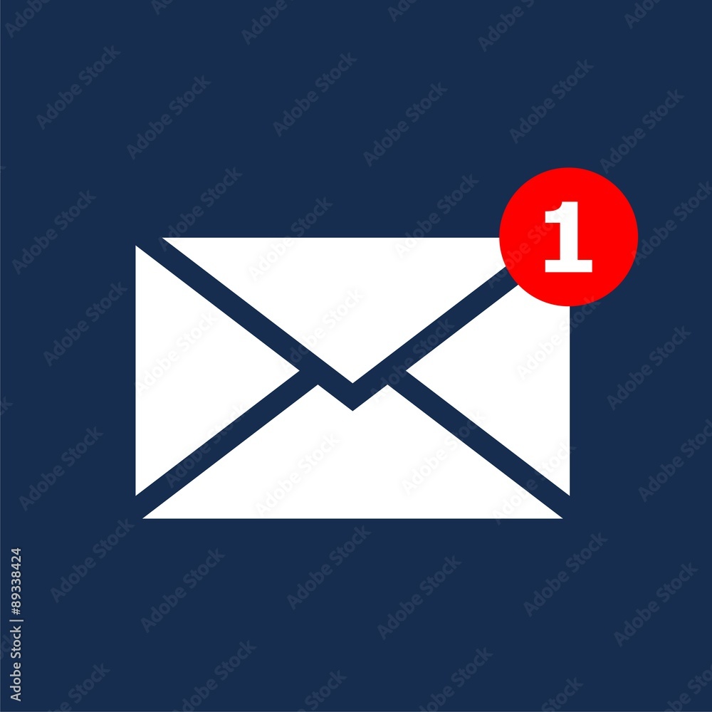 Simple image unread mail white Simple image unread mail white