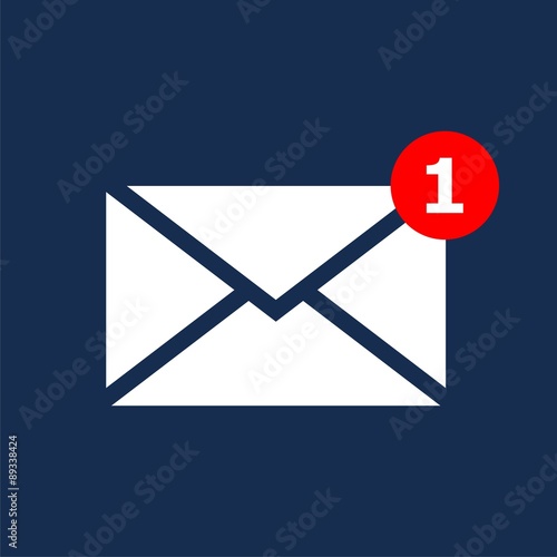 Simple image unread mail white
