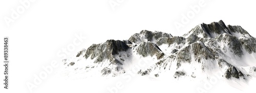   Snowy Mountains - Mountain Peak - separated on white background © Riko Best