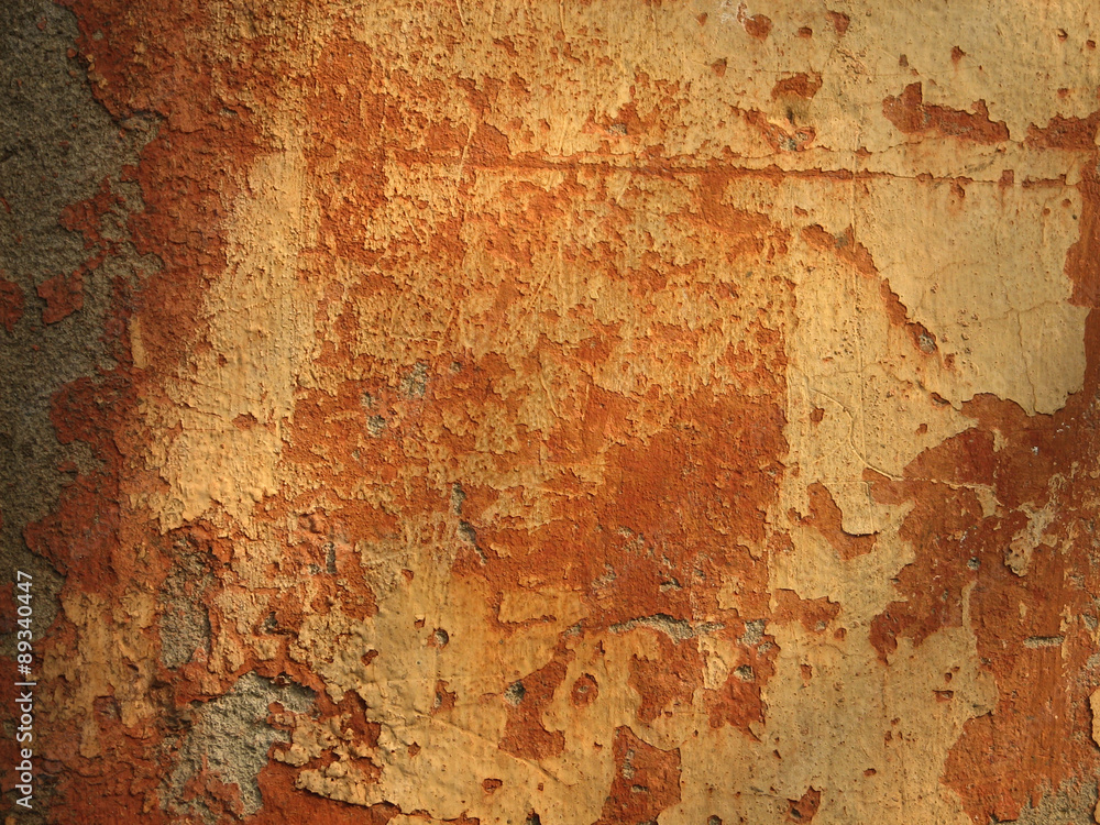 Cracked, rusty old paint on a Cracked, rusty old paint on a