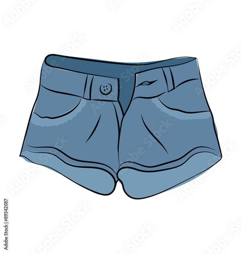 Shorts Hand Drawn Colored Vector Icon
