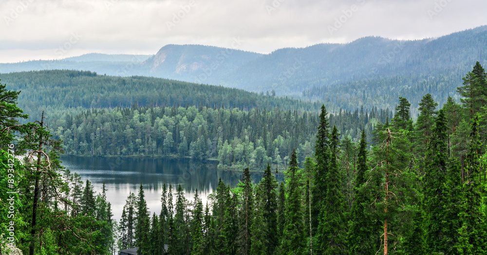 Obraz premium Mountain view Lapland Finland