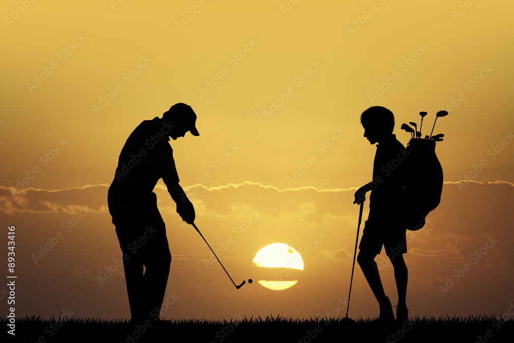 Φωτογραφία Golf tournament at sunset