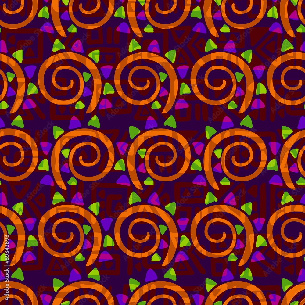Fototapeta premium Vector abstract background of colored spirals
