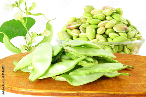 Wallpaper Mural Hyacinth bean valor or indian papdi beans on white background Torontodigital.ca