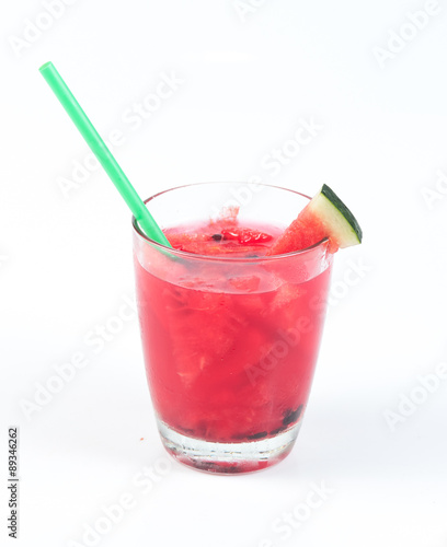 Wallpaper Mural Watermelon juice in a glass on a white background Torontodigital.ca