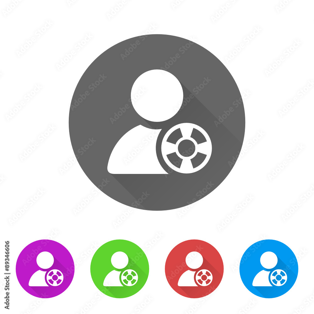 App Icon Long Shadow - 5 Colors App Icon Long Shadow - 5 Colors