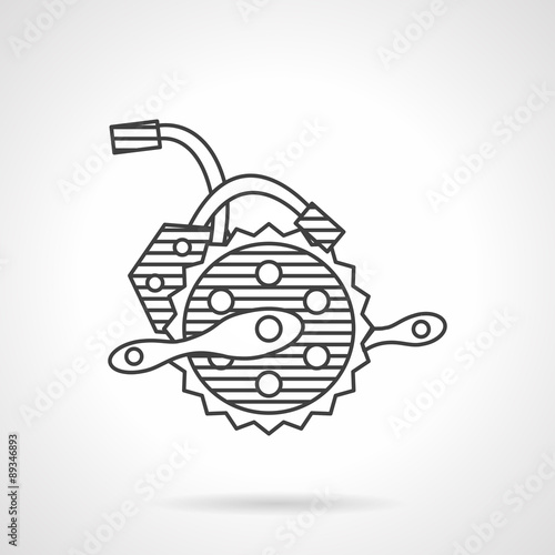 Electric bike crankset vector icon