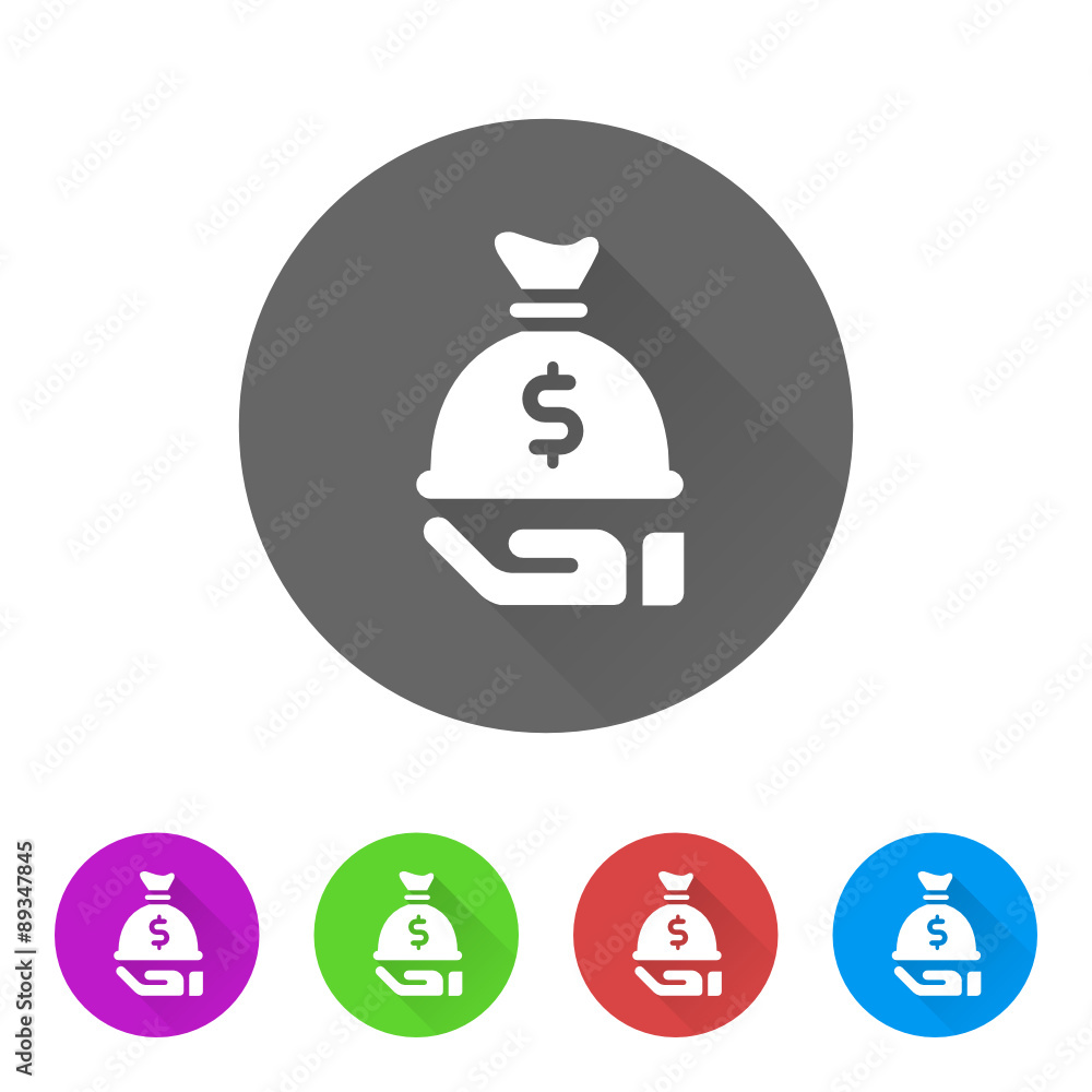 App Icon Long Shadow - 5 Colors App Icon Long Shadow - 5 Colors