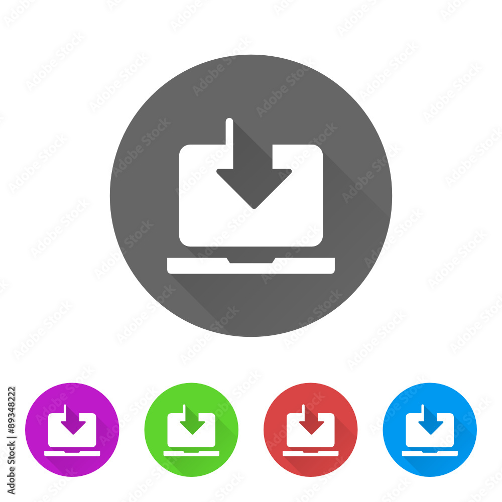 App Icon Long Shadow - 5 Colors App Icon Long Shadow - 5 Colors