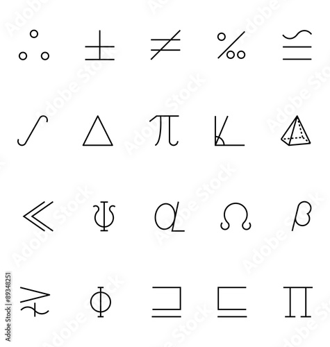 Mathematics Vector Icons 7