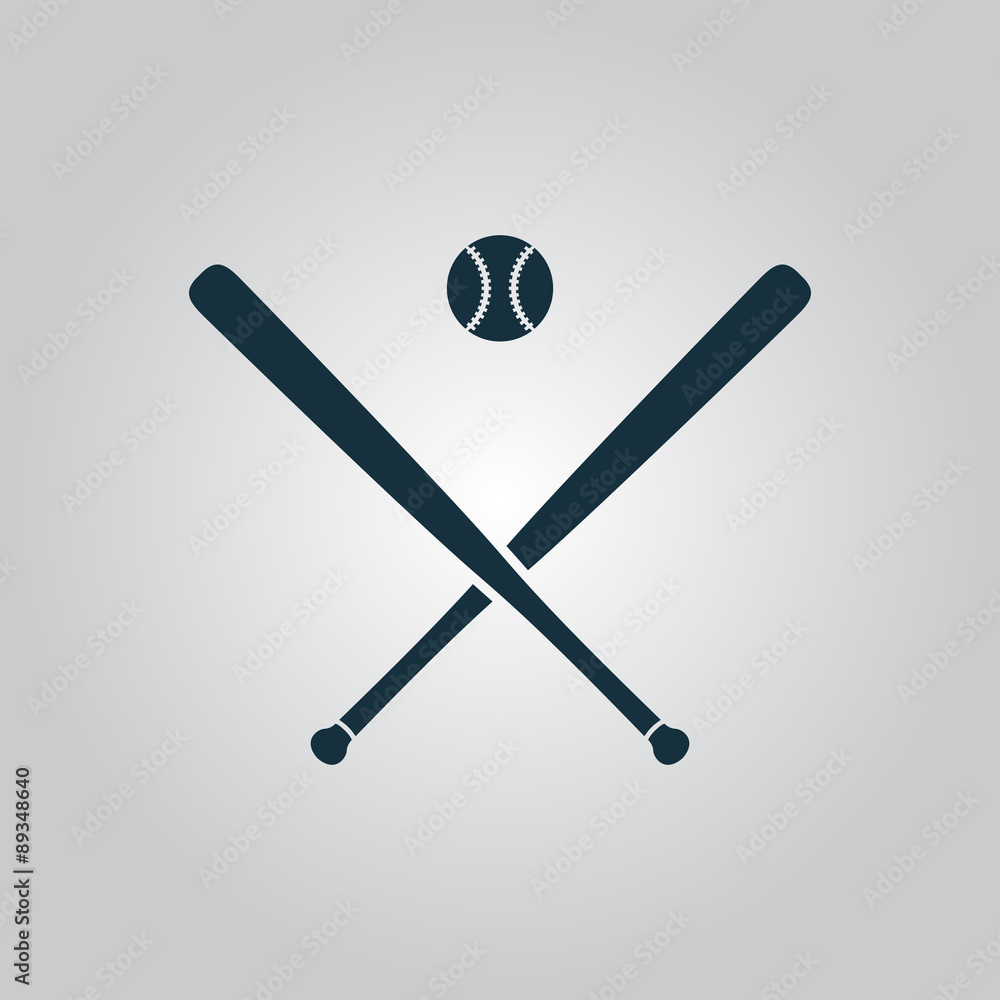 Vector crossed baseball bats and ball Stock ベクター | Adobe Stock