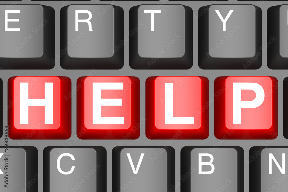 Help button on modern computer keyboard Help button on modern computer keyboard