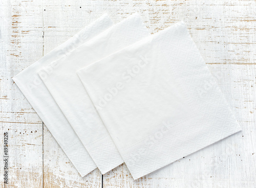 white paper napkins