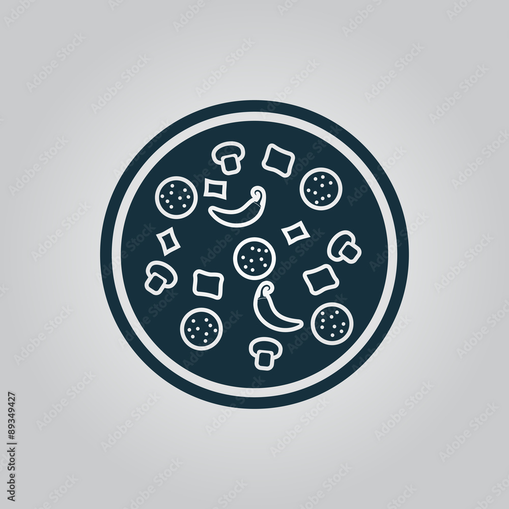 Pizza icon. VECTOR illustration. Pizza icon. VECTOR illustration.