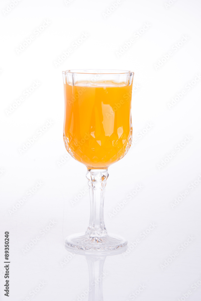 orange juice on a background