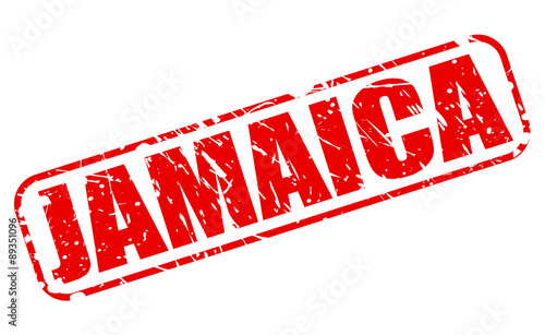 Jamaica red stamp text