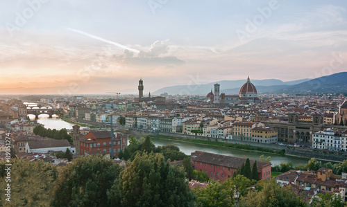Panoramic view of Florence  - Tuscany  italy