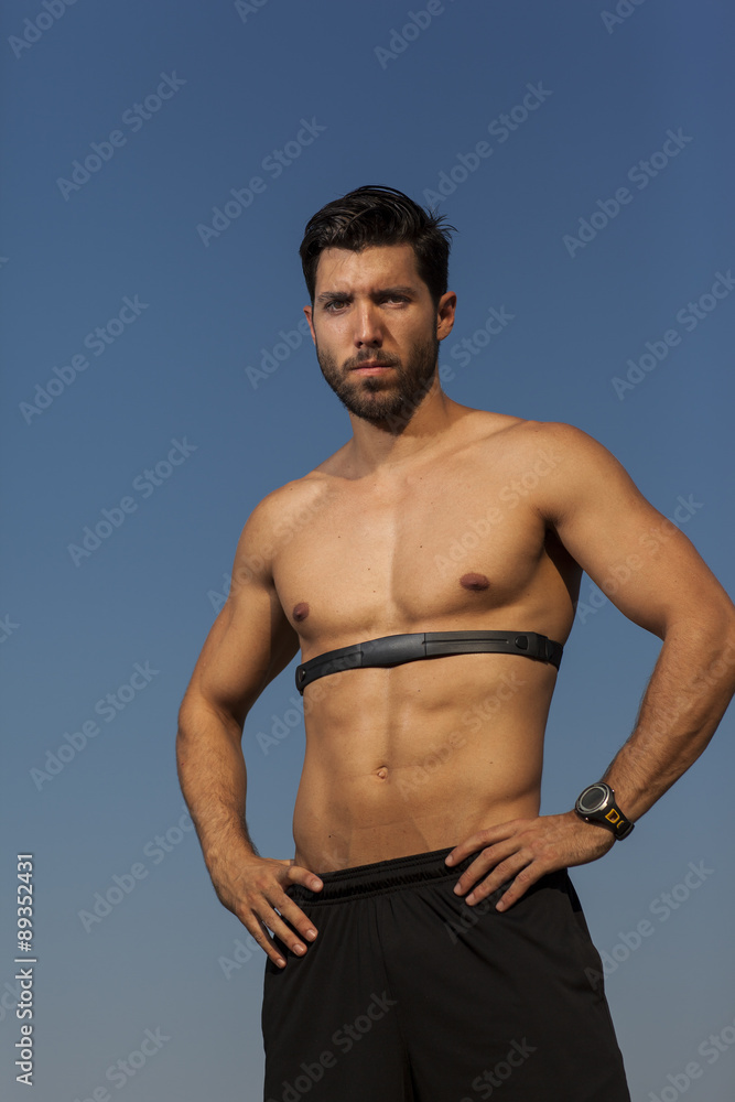 Fototapeta premium young sex runner posing